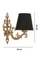 Opviq Claire Lámpara de pared - Negro y Dorado